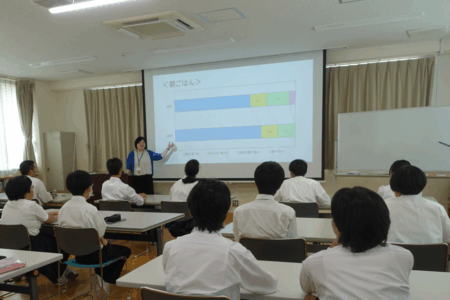 「基本的生活習慣の確立に向けた取組」 ～健康チェックシートの記入～
